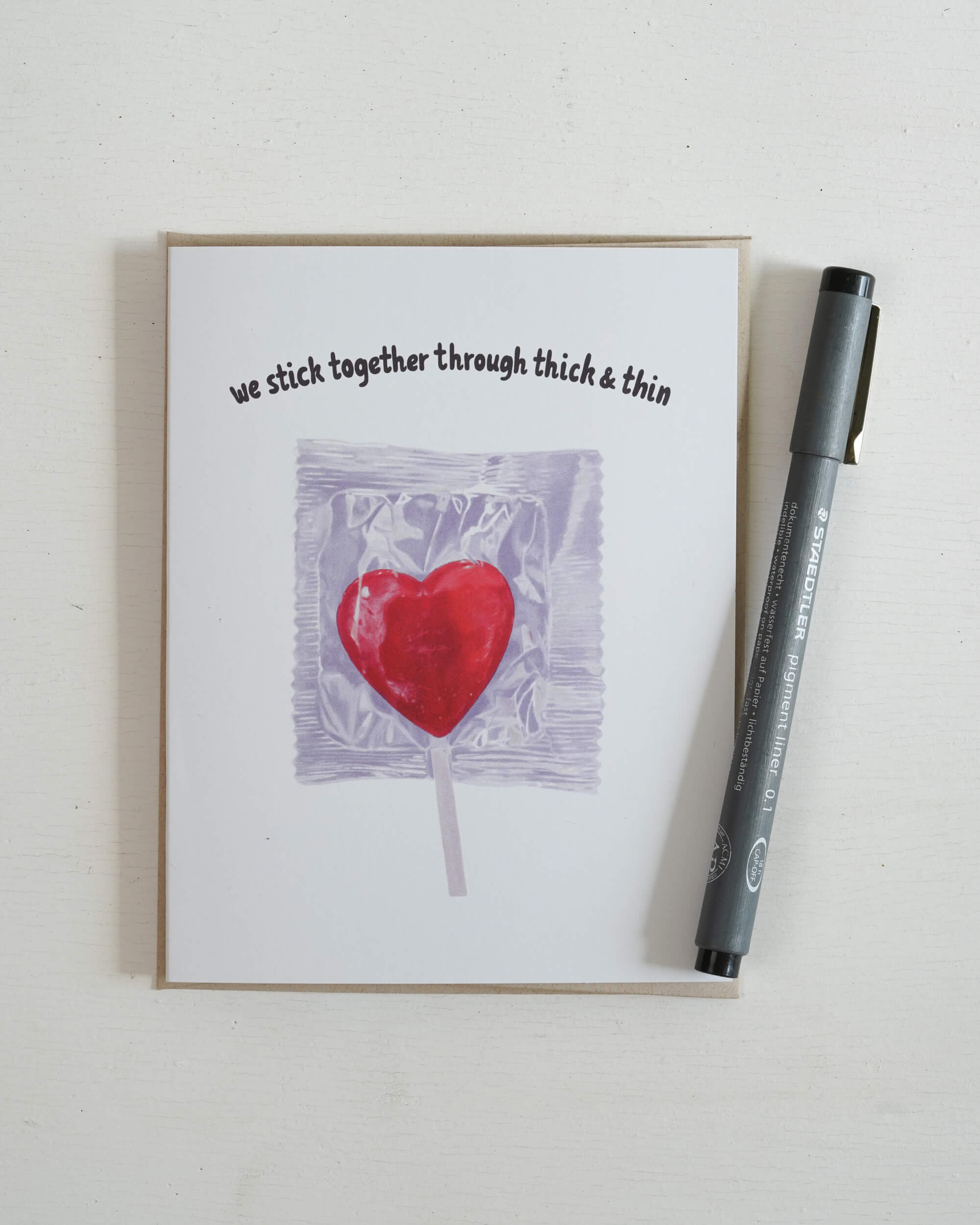 heart lollipop card